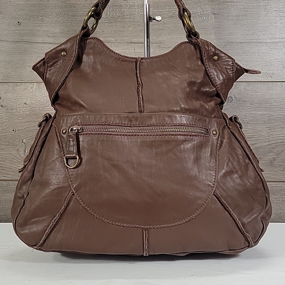 Anthropologie Bica Cheia Brown Leather Tote Bag - Picture 3 of 12
